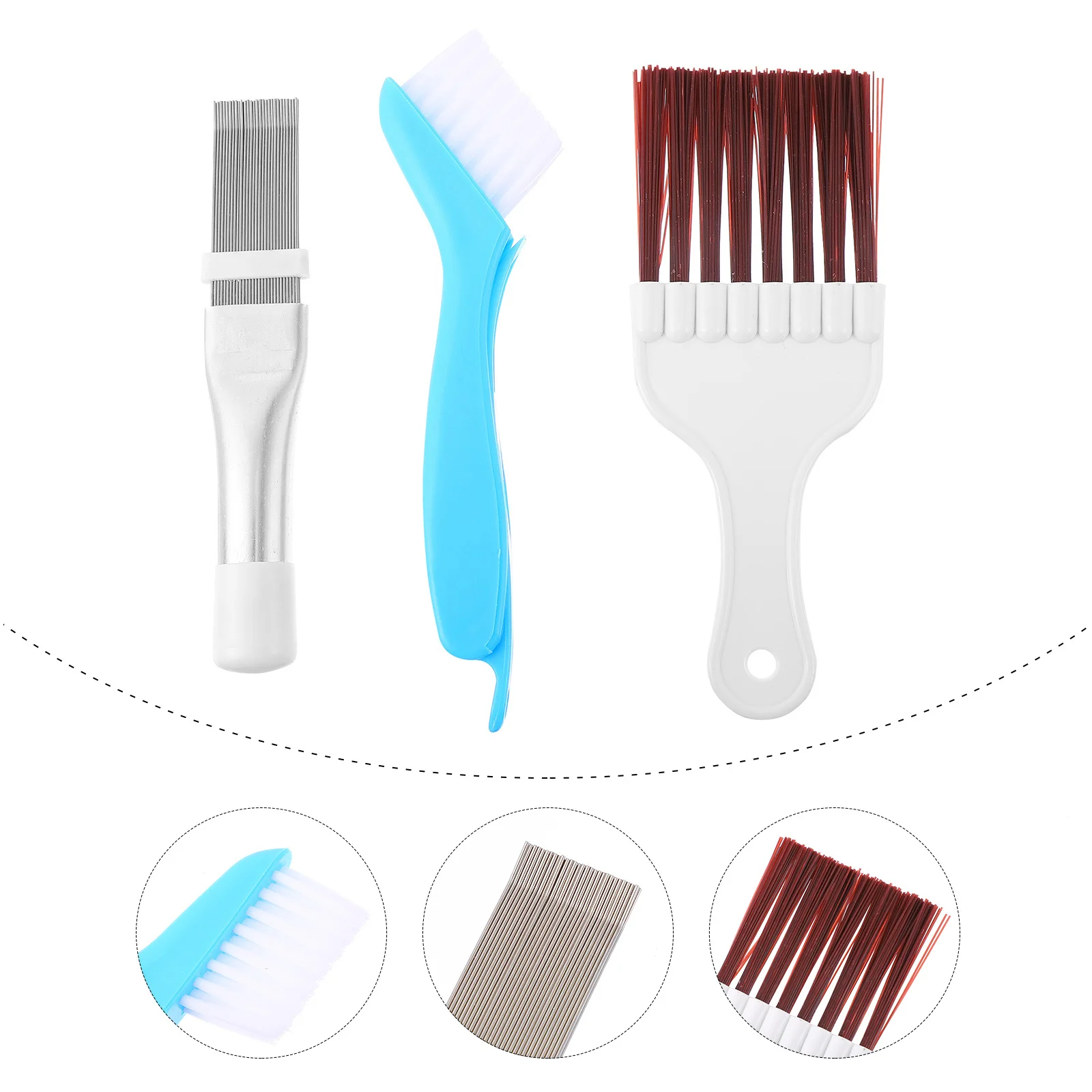 

Air Conditioner Fin Comb Cleaning Brush Stainless Steel Condenser Tool Lightweight Portable for AC Units Radiator Coil