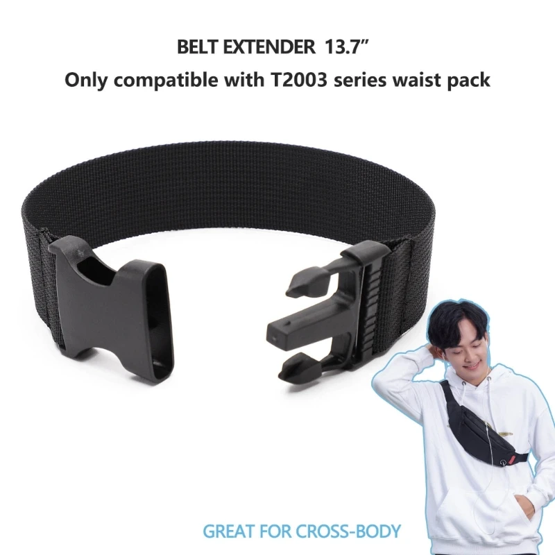 Portable Belt Extender for Fanny Pack Strap Extension Waist Bag Belts