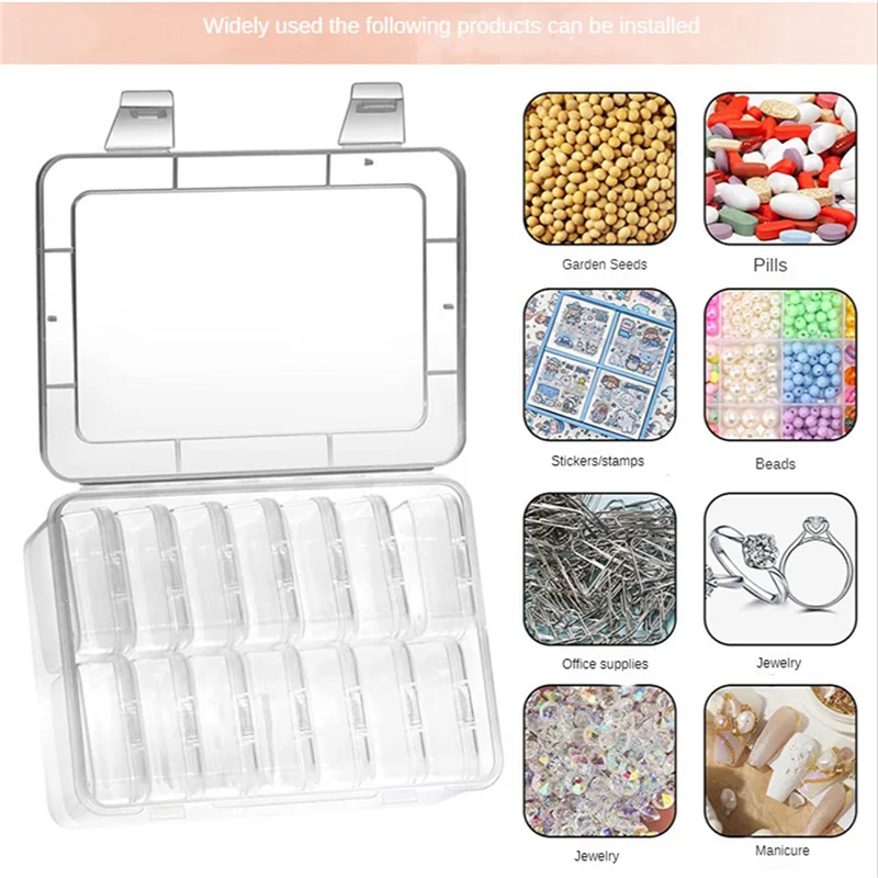 

2Set Small Storage Box With Lid Small Plastic Clear Box Plastic Storage Container Box Empty Mini Organiser