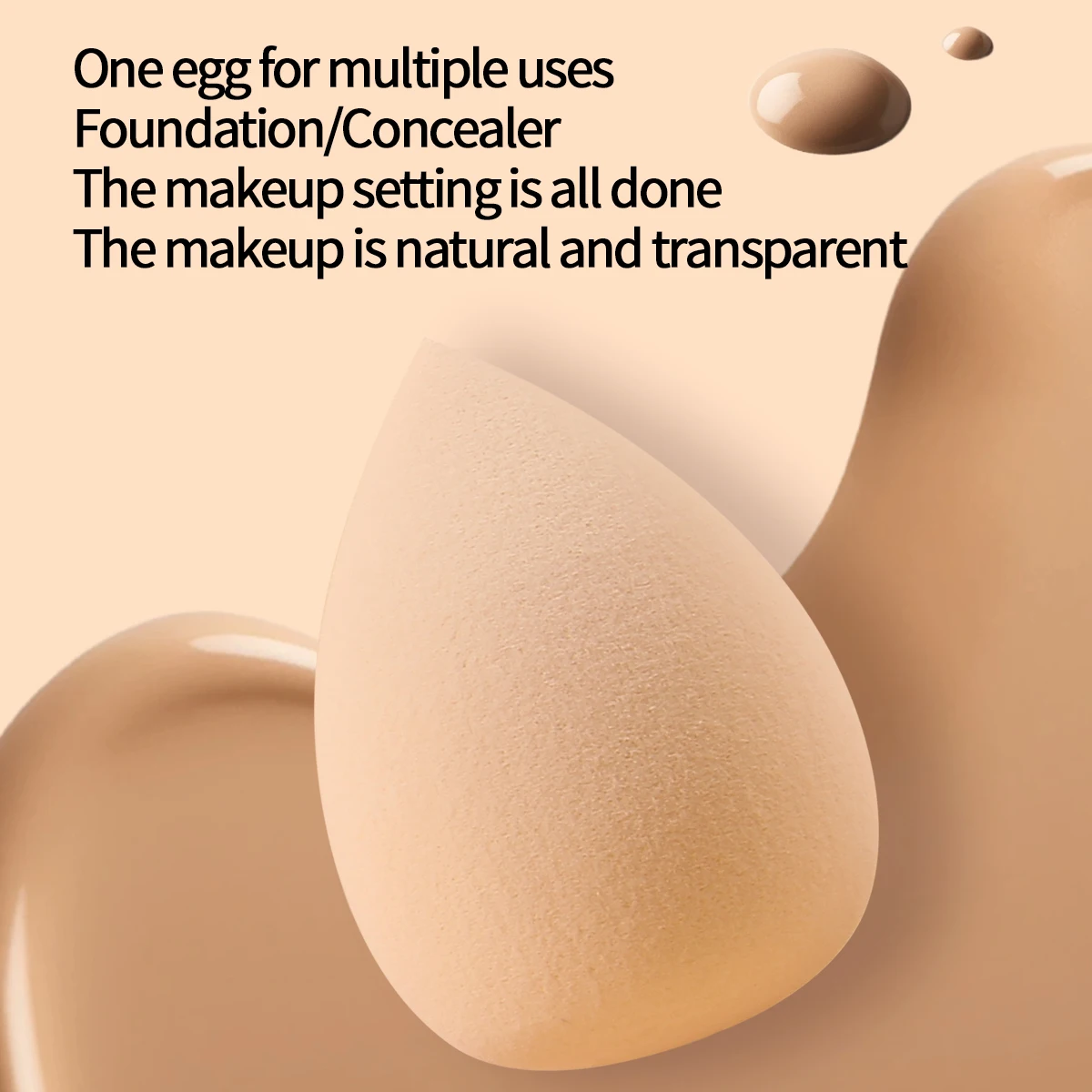 Éponge de maquillage pratique super douce de grande taille, œuf de beauté, sans collage de poudre, outil de maquillage professionnel, 12/20/25/30/25/100 pièces