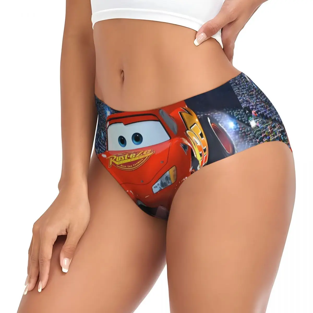 مخصص البرق ماكوين الذهاب 95 سراويل قصيرة لطيف المرأة الراحة تمتد الرسوم المتحركة الملابس الداخلية