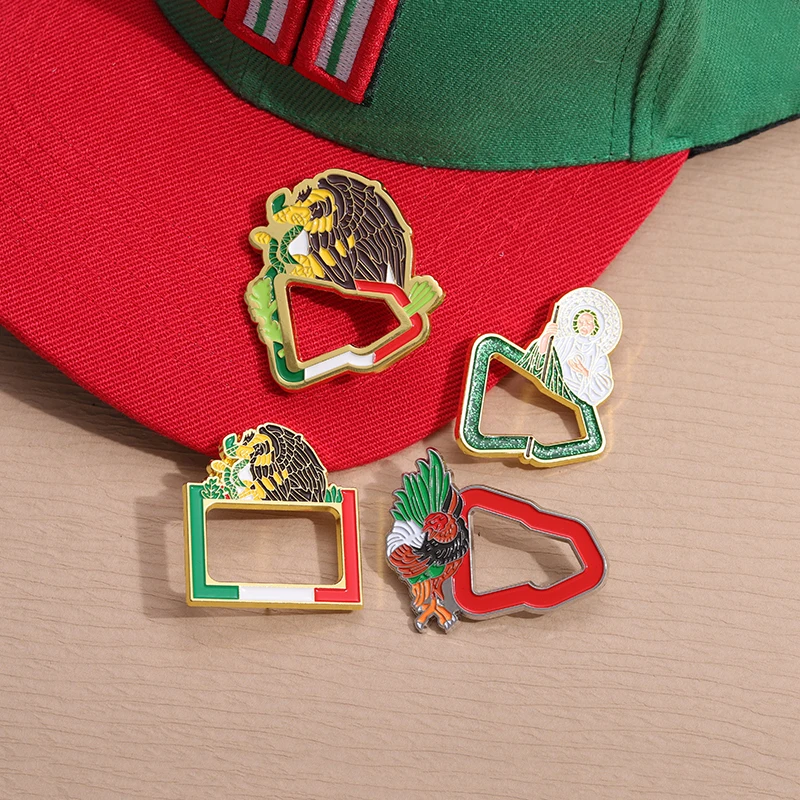 Mexican Theme Baseball Cap Decorative Pins Trendy Golf Cap Clips Backpack Charm Brooches Accessories Jewelry Gift for Golf Lover