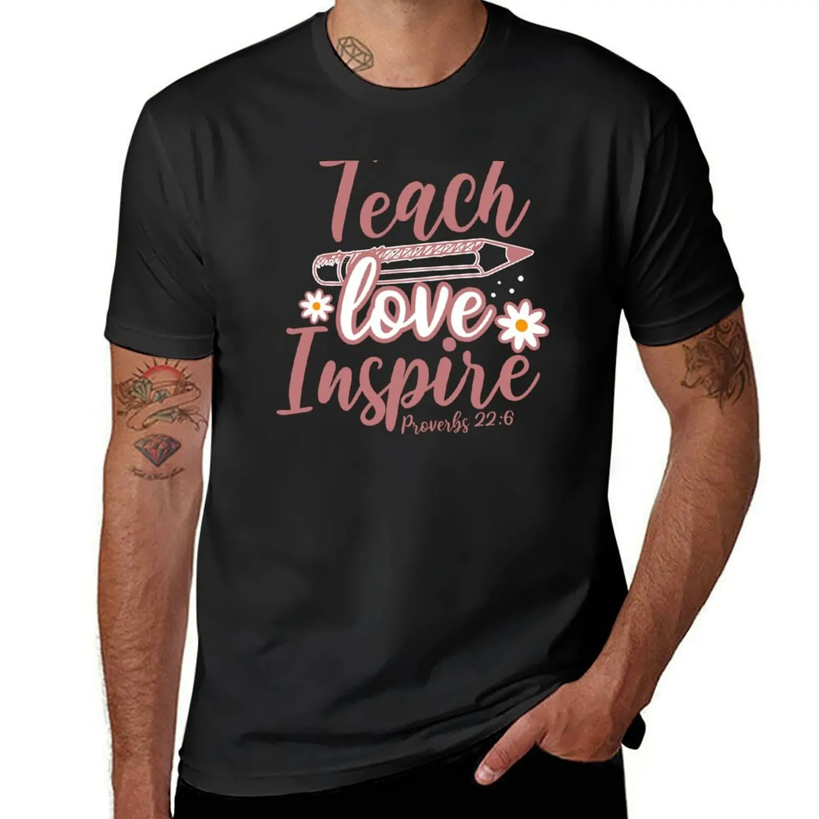 Teach Love Inspire T-Shirt Blouse customs for a boy shirts graphic tees t shirts for men cotton