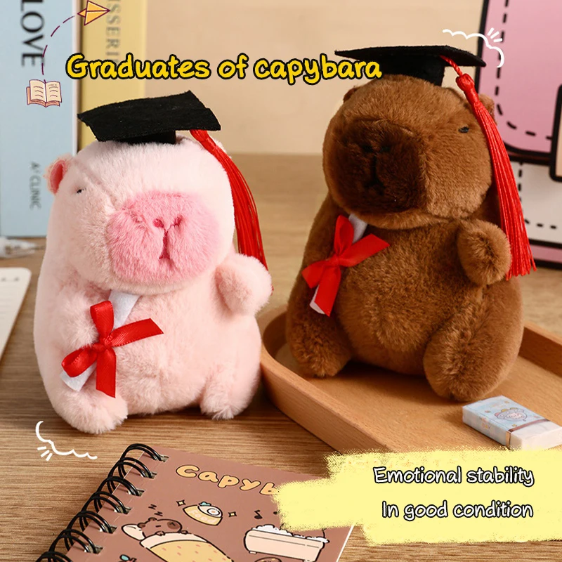 Capybara Plush Toy Simulation Doctor Capibara Stuffed Animals Birthday Graduation Gift Soft Stuffed Animal Kawaii Home Decor