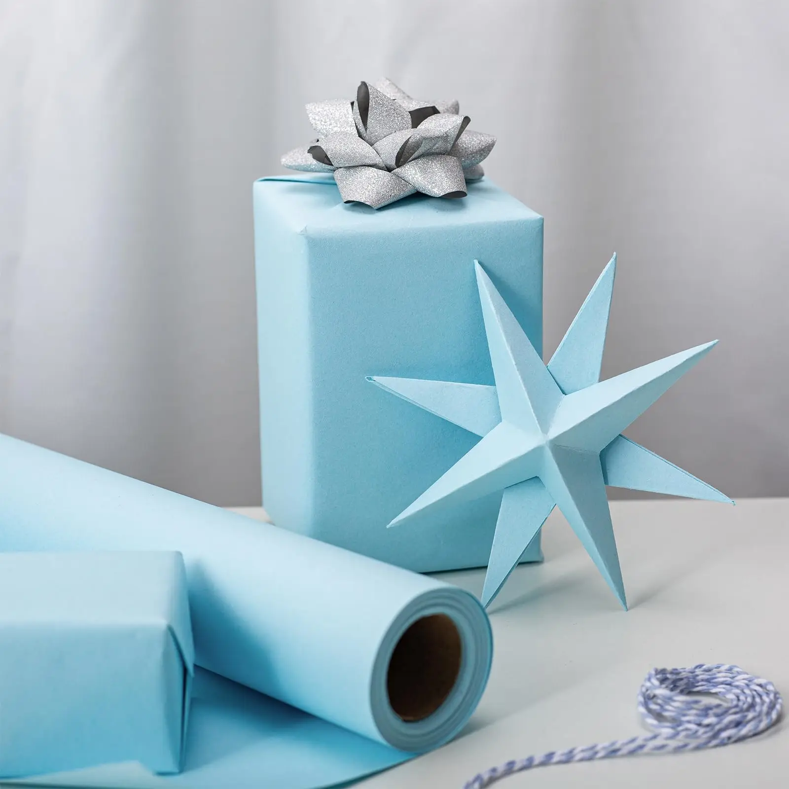 Papel Kraft azul/marrón, protección del medio ambiente, embalaje de regalo, pintura, manualidades