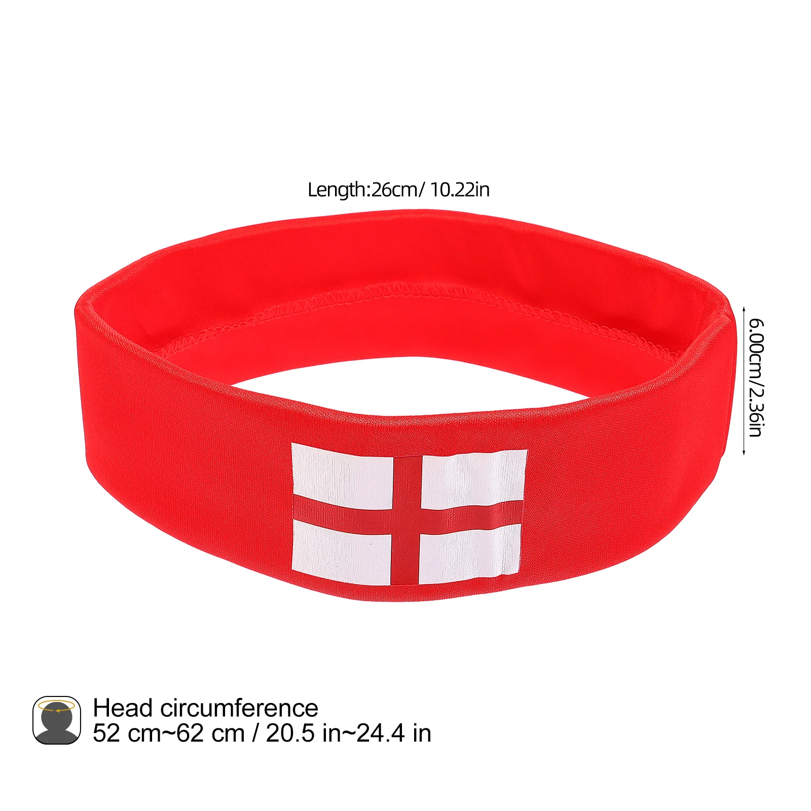 ที่คาดผมกีฬา 2 ชิ้น สำหรับเชียร์ฟุตบอลแบบธง  สวมใส่สบาย  ของขวัญที่ดีสำหรับนักฟุตบอล