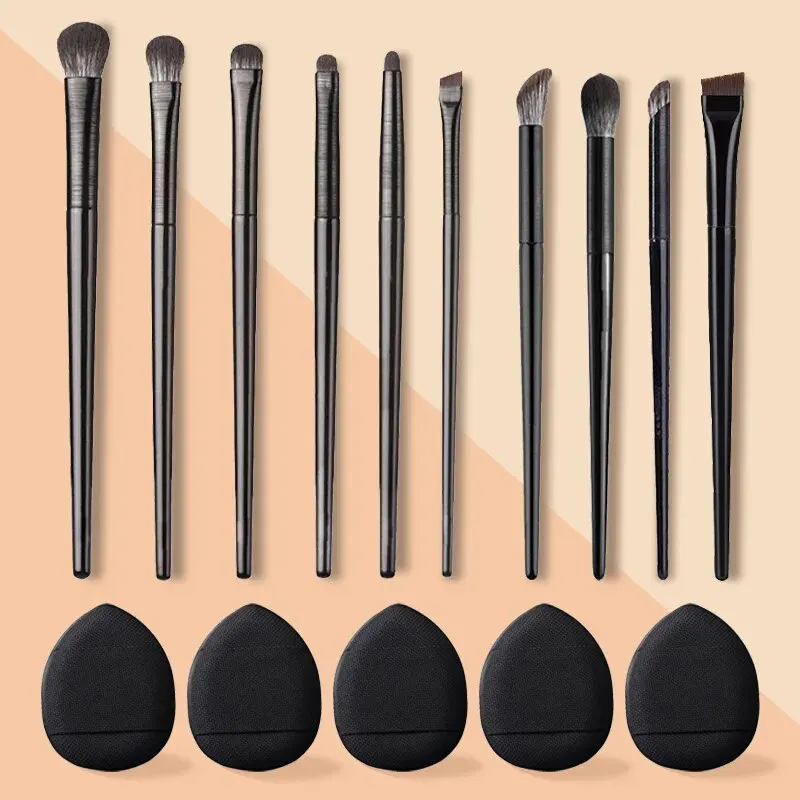 Soft Bristle Eyeshadow Brushes 10-piece Set Eye Makeup Smudge Undercover Eyeliner Blade Eye Detail Small Makeup Brushes