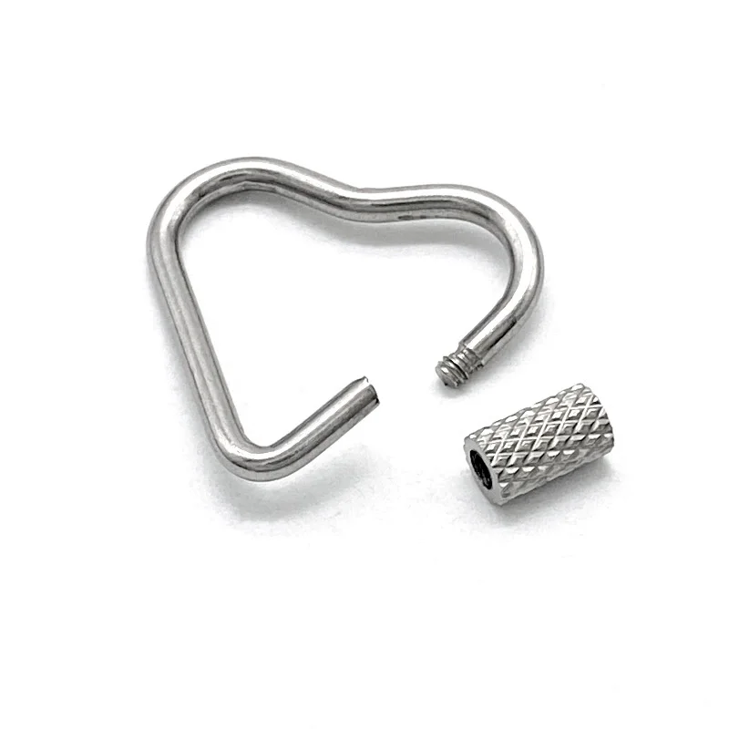 

4pcs Stainless Steel Heart Snap Hooks Diy Jewelry Keychain Clips Outdoor Accessories Durable Multi-Function Connector