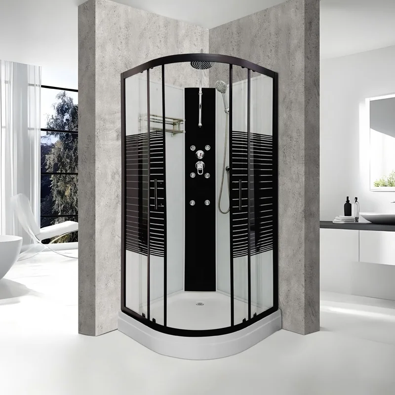 &c  Luxury 900cm Length Waterproof Electric Shower Cabin with Abs Shower Tray for Bathroom Shower Room Sliding Doors