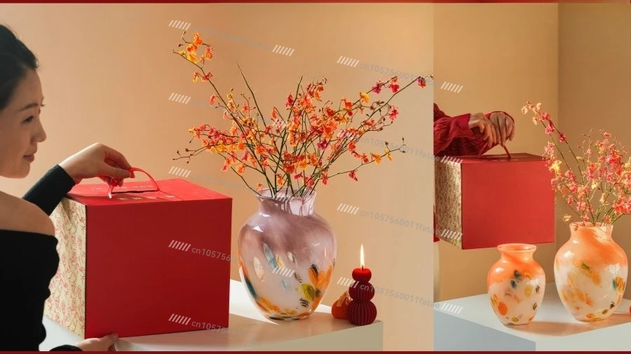 High Sense Niche Art Glazed Vase Home Flower Ware Decorative Creative Ornament Teachers' Day Gift
