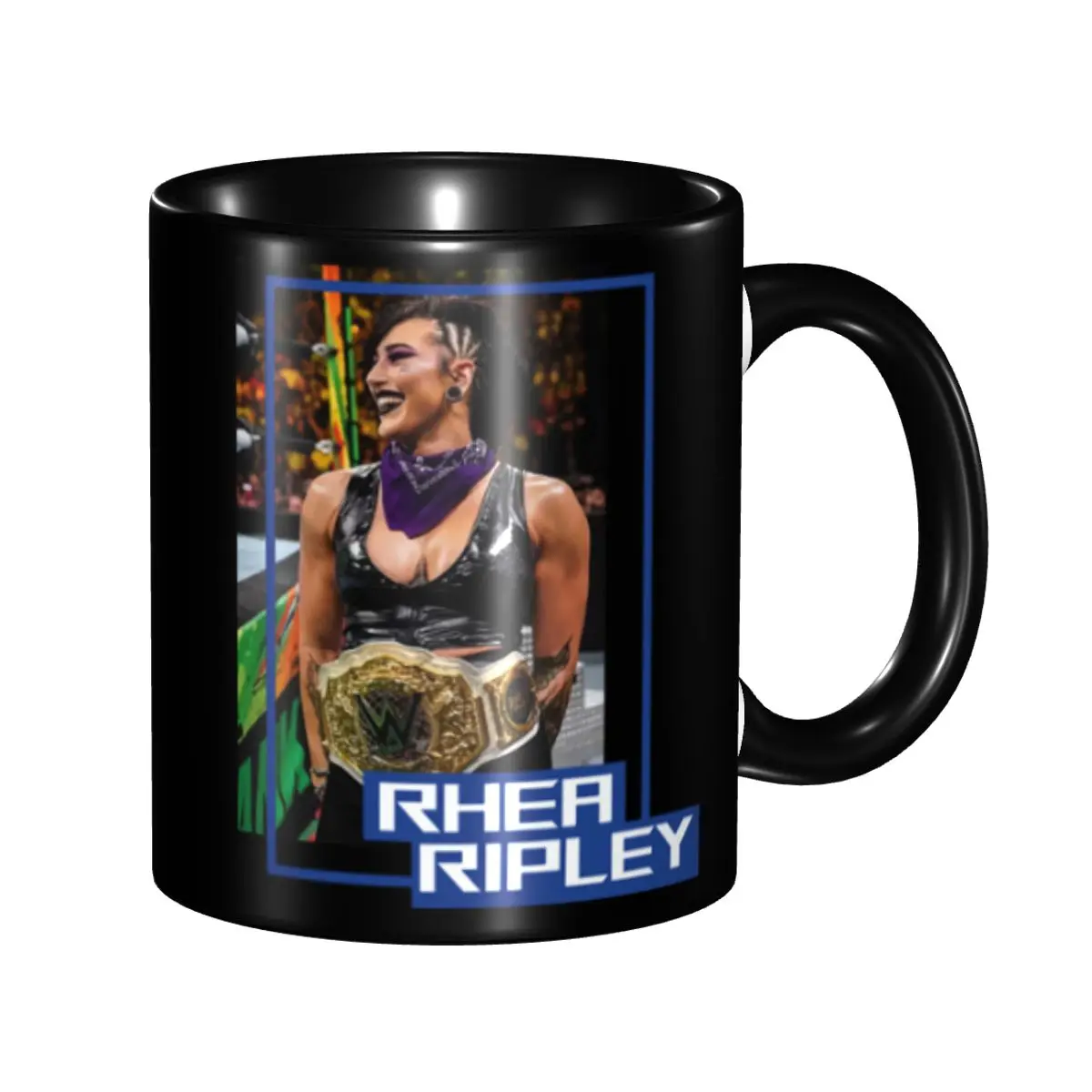 

Customized Wrestler Rhea Ripley Coffee Mugs DIY Ceramic Tea Milk Cup