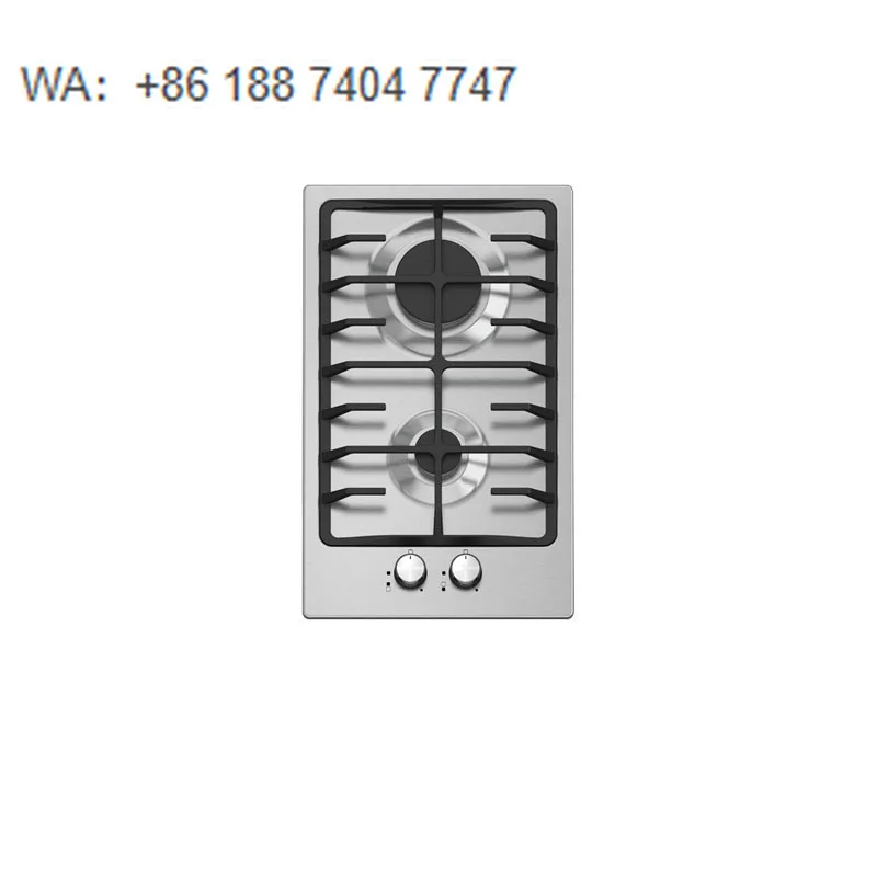 High Quality   2 Burner Built-in Gas Cooktop Stainless Steel Burner Electronic Ignition Energy Efficiency Class A+ Fireout
