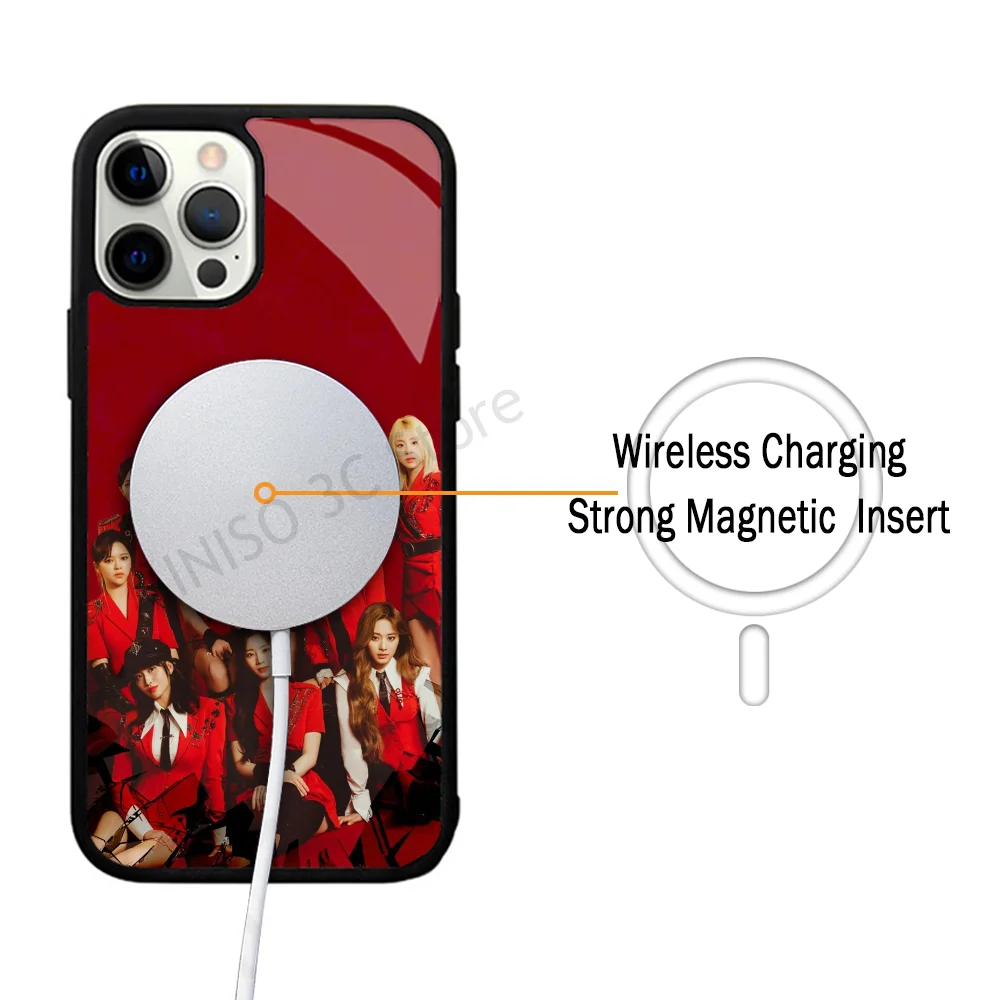 Kpop Girls T-Twice Phone Case Strong Magnetic For IPhone 15 14 13 Pro Max 11 12 Mini For Magsafe