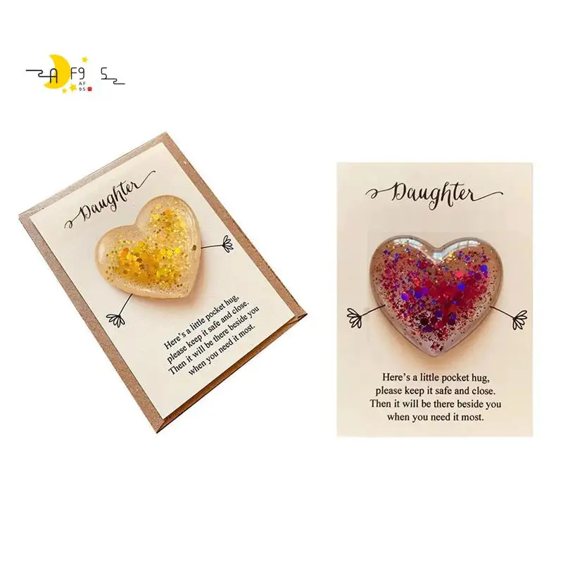 

AF95-A маленькие карманные карты для объятий, милые украшения в виде любви, специальные поощрения, подарок на день рождения, свадьбу, день Святого Валентина для семьи, 2 шт.