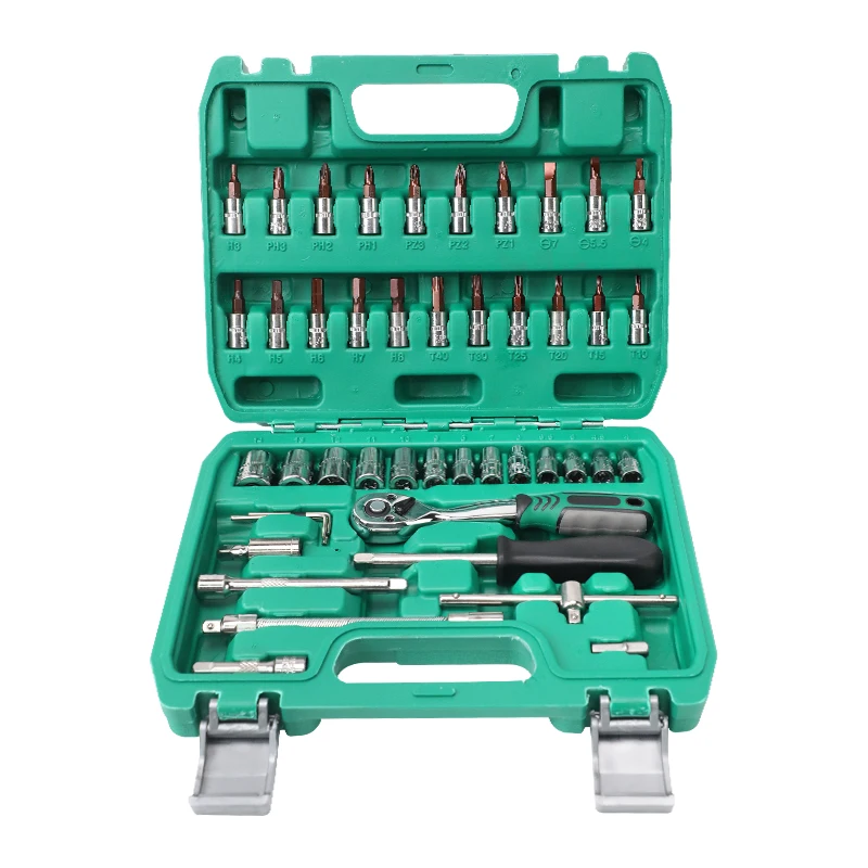 46 piece set of car repair tools, motorcycle car repair ratchet, screwdriver combination, home car DIY mechanical repair kit