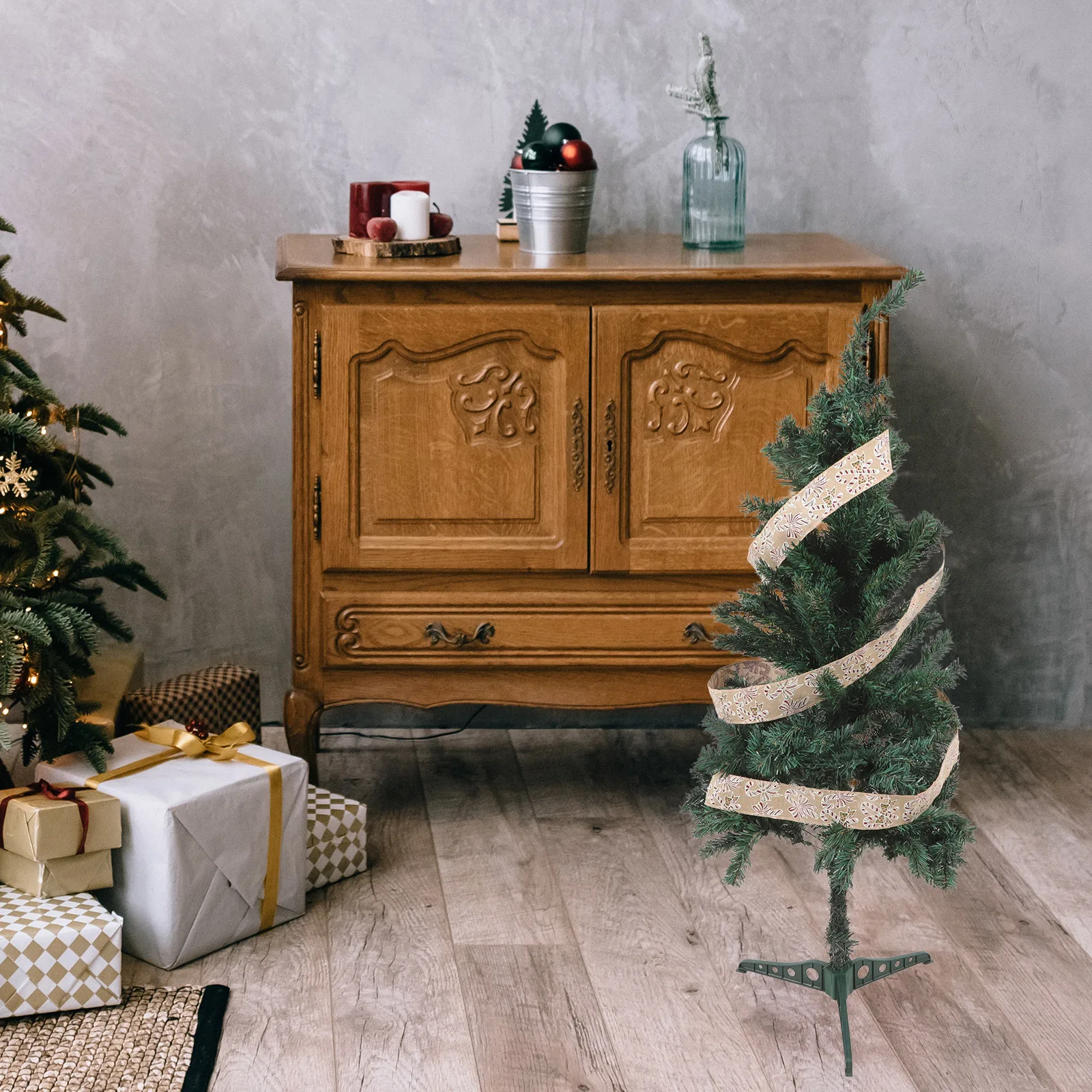 

Christmas Decoration Ribbon Craft Making Bright Wrinkle Resistant Gift Wrapping for Xmas Tree Wreath Garland Staircase