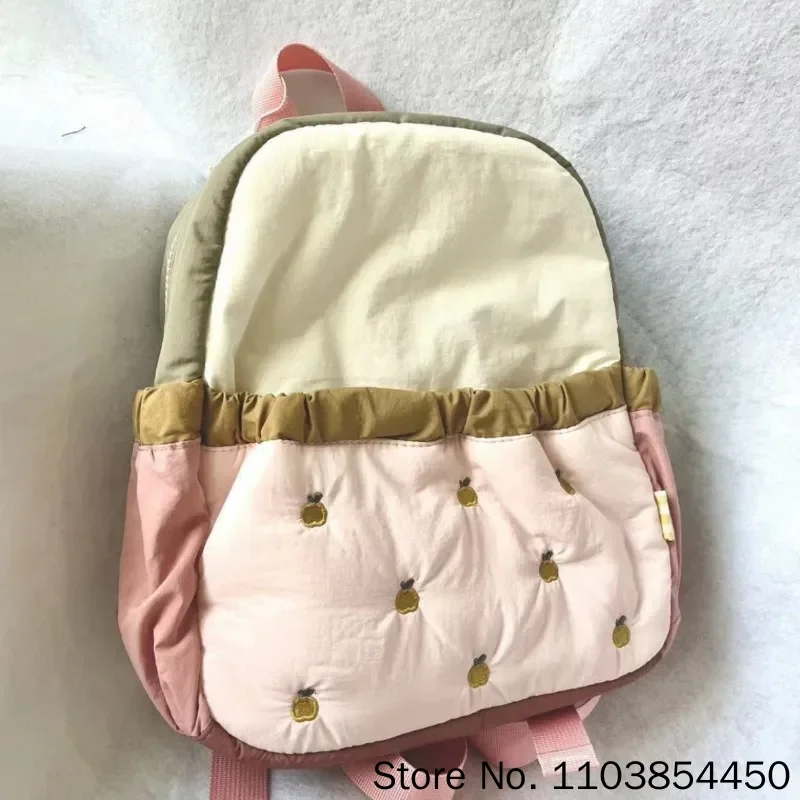 Image 6: Nouveau sac à dos tendance pour enfants, léger et mignon, avec broderie petite pomme, collection automne