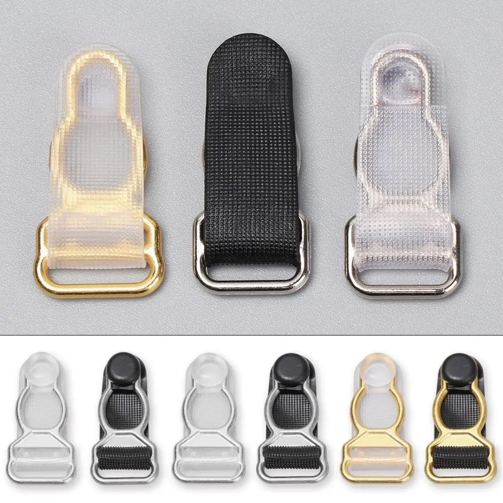 10pcs Plastic Adjusting Buckle Corset Leg Garter Belt Clip Hooks Hosiery Stocking Grips Alloy Sock Clips Suspender Ends Buckles