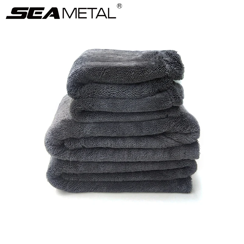 1200GSM Microfiber Car Cleaning Towel Lint Free Super Absorbent for Car Detailing Care Soft Double Sided Washing Towel Rag Cloth