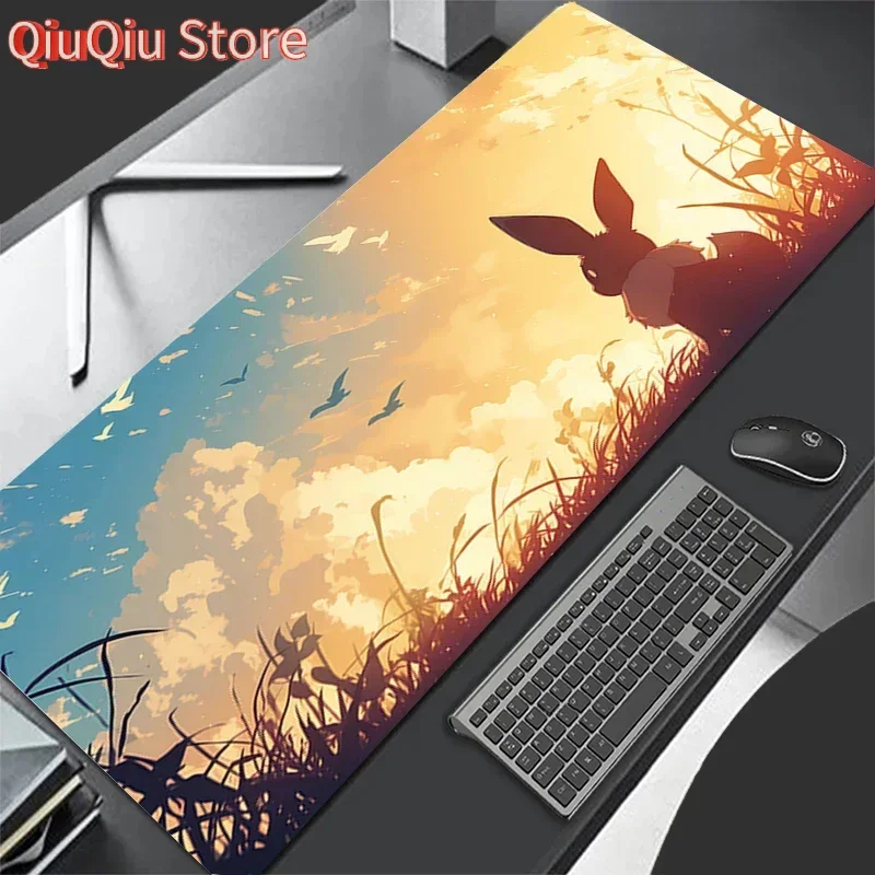 

Коврик для мыши из искусственной кожи, большие игровые аксессуары, коврик для клавиатуры компьютерного геймера, коврик для мыши, настольный коврик с изображением покемона, японского аниме, коврик для мыши для подарков