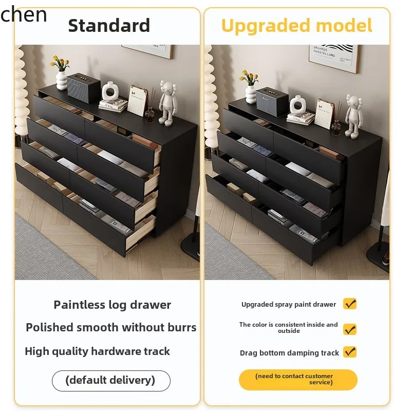 HXL minimalist solid wood bedroom locker living room light luxury high-end bedside storage cabinet