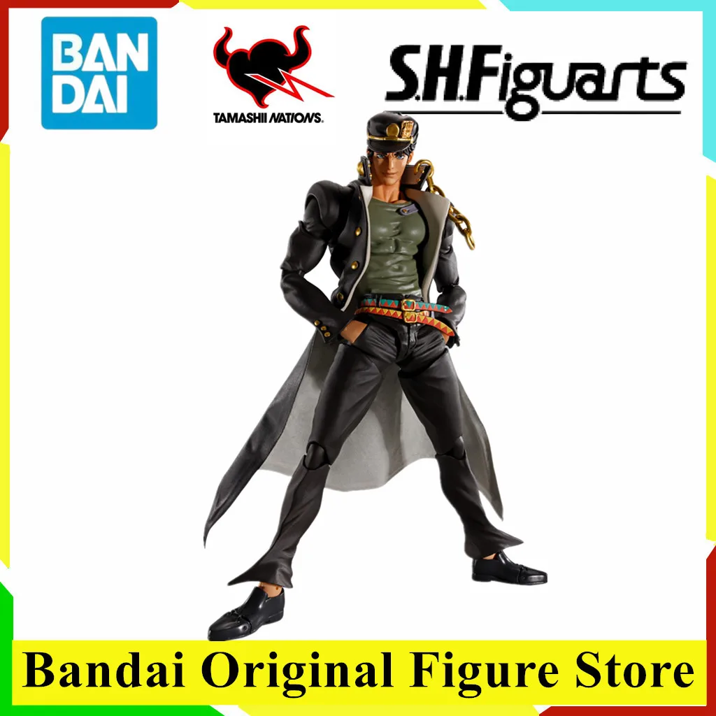 Asli BANDAI S.H.Figuarts Jotaro Kujo Jojo no Kimyo na Buken Acchion Figure Tosy PVC Model Kocchion Anime Movable Figurine
