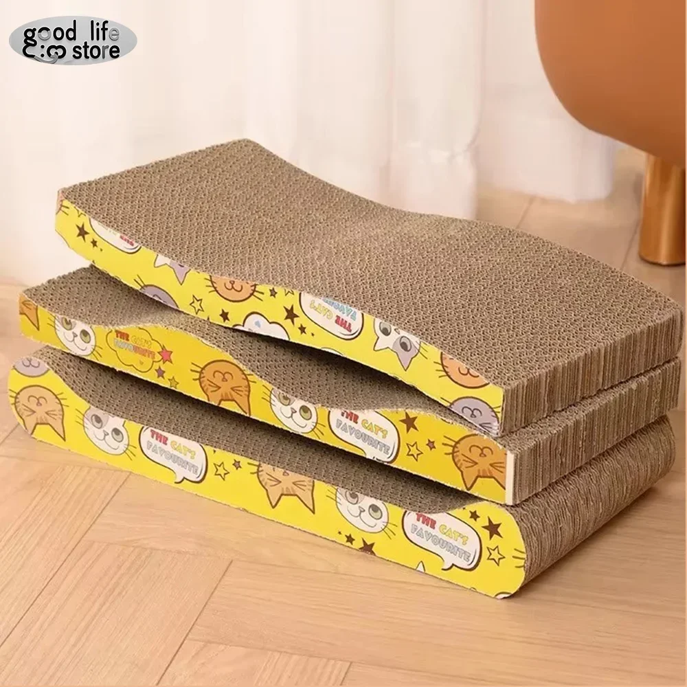 

Cat Scratching Pads Cardboard Cat Scratch Board with Catnip Wear-resistant Cats Sleeping bed Supplies Kitten Grinding Cats Toys