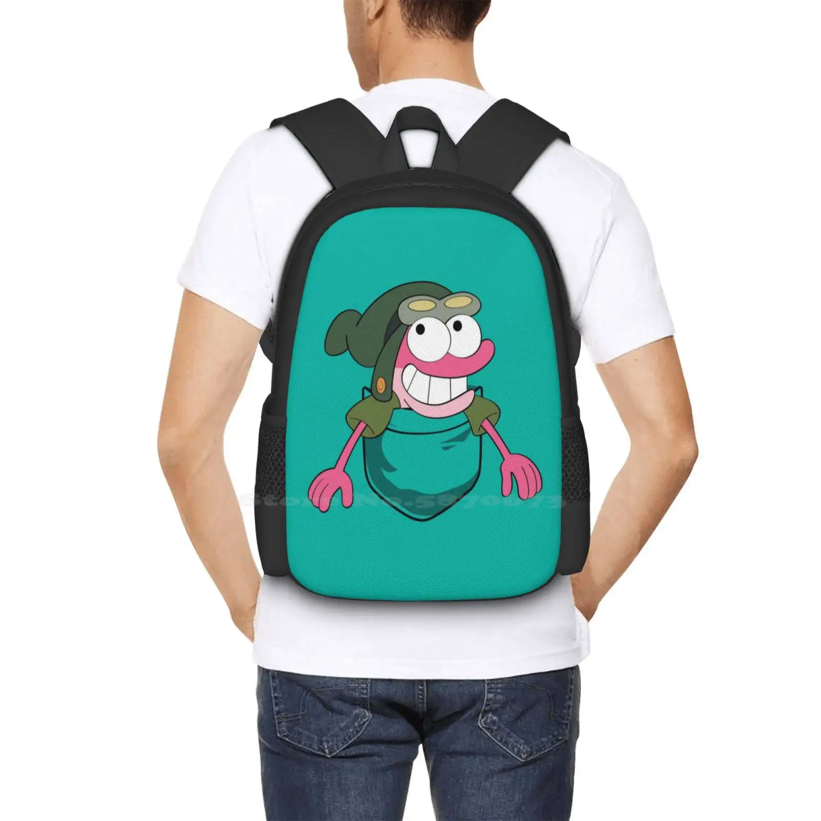 Sprig In Your Pocket School Bag Big Capacity Backpack Laptop Frogman Pink Frog Amphibia Cartoon Anne Boonchuy Magic World Child