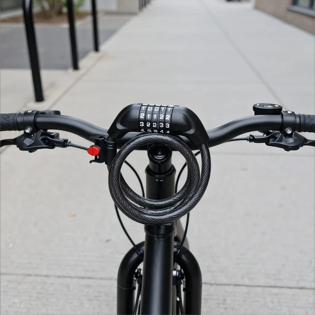 

​​5-Digit Code Cable Bike Lock - 1200mm Anti-Theft Steel Cable Password Lock for Bicycle Security​​