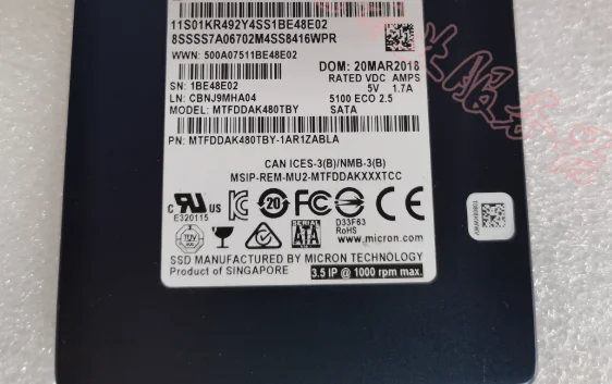

Для 00XH300 MZ7LH480HAHQ PM883 480G 6G SATA SSD