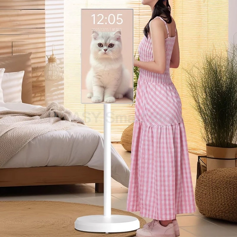 21,5 24-inch touchscreen Smart TV-monitor Mobiele standaard Batterij voor fitness Thuiskantoor Draadloos Casting Audio met vloerstandaard