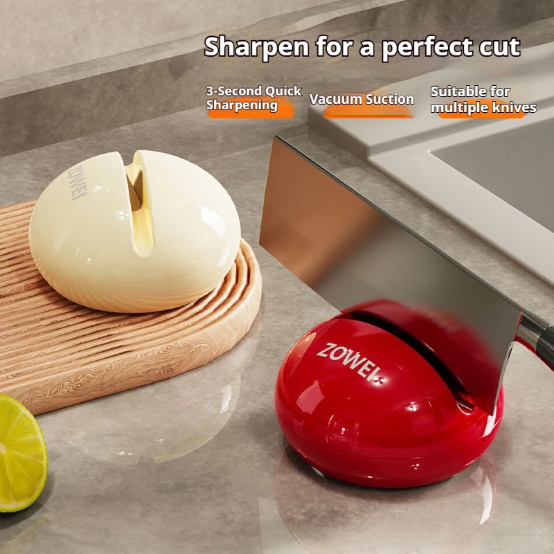 3‑second quick‑sharpening, excellent for knife‑work, suction‑cup press‑fit kitchen sharpener with tungsten‑steel slots