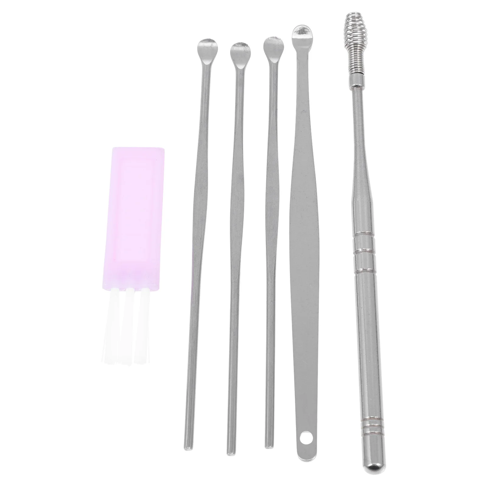 

1Set Earwax Removal Kit Stainless Steel Durable Polished Ear Picks for Home Travel Comfortable Earwax Cleaning Tools
