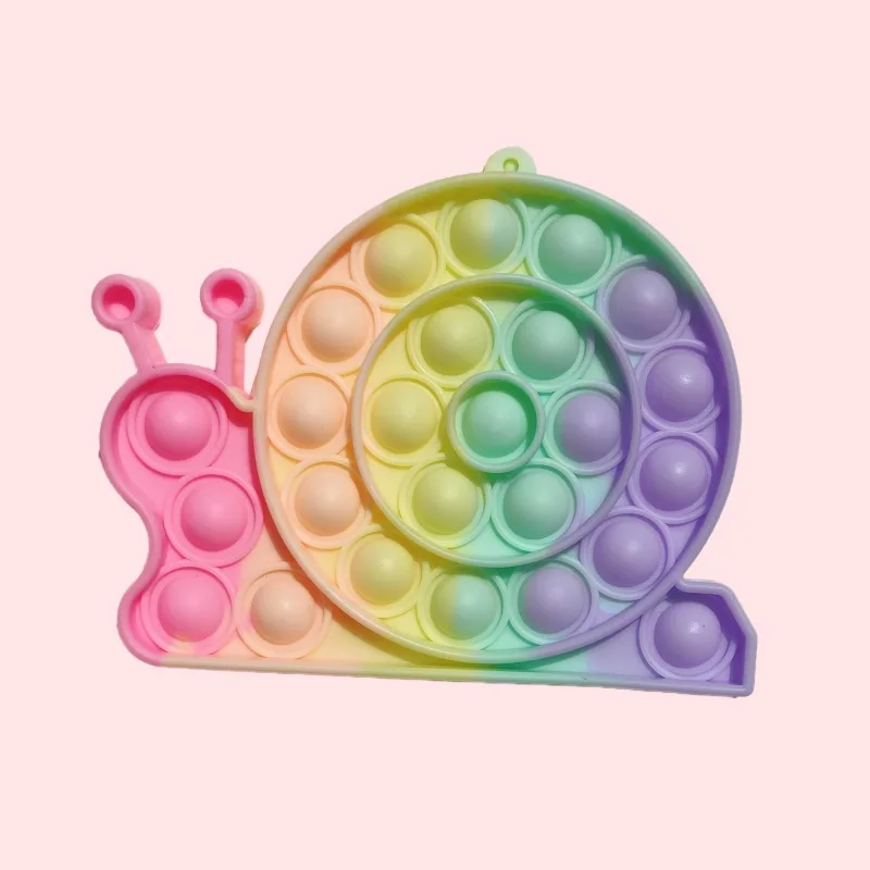1-5 قطعة قوس قزح سيليكون الضغط اللعب أنماط لطيف فقاعة فنجر لعبة الإجهاد الإغاثة ضغط اللعب الحسية متعة حفلة Favors #4