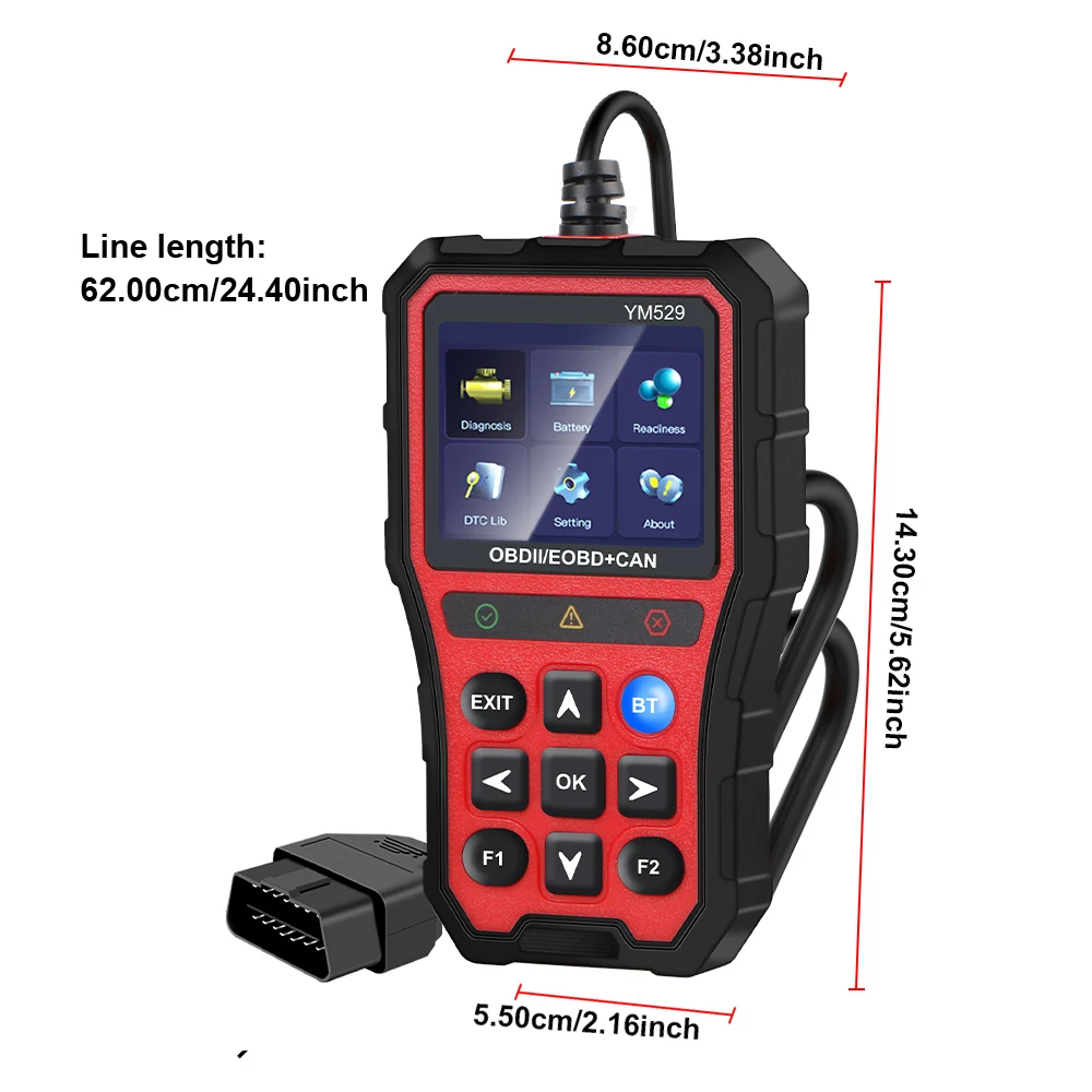 OBD2 Engine Code Reader Automotive Diagnostic Scanner Battery Life Check and Evaluation OBD2 Scanner Professional