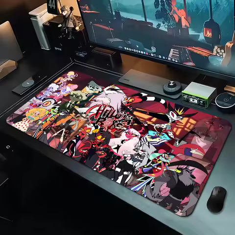 Cartoon H-Helluva Boss Terror New Laptop Gaming Mice Mousepad Size for large Edge Locking Game Keyboard Pad