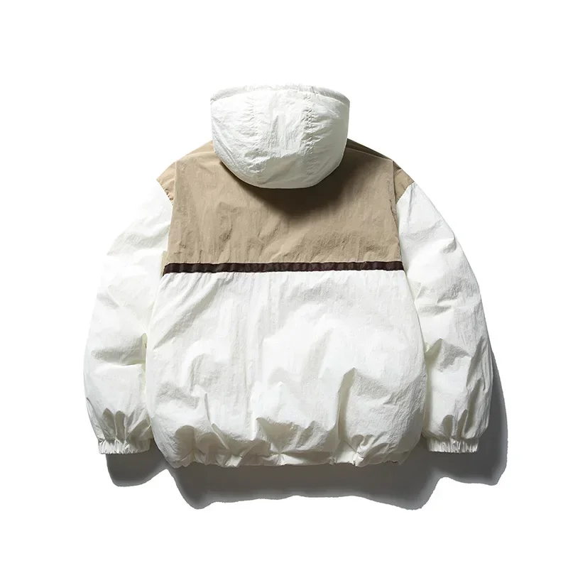 Chaqueta de empalme de algodón con capucha para hombre y mujer, parka informal, cálida, holgada, a la moda, de carga, abrigo de Camping, Cityboy,