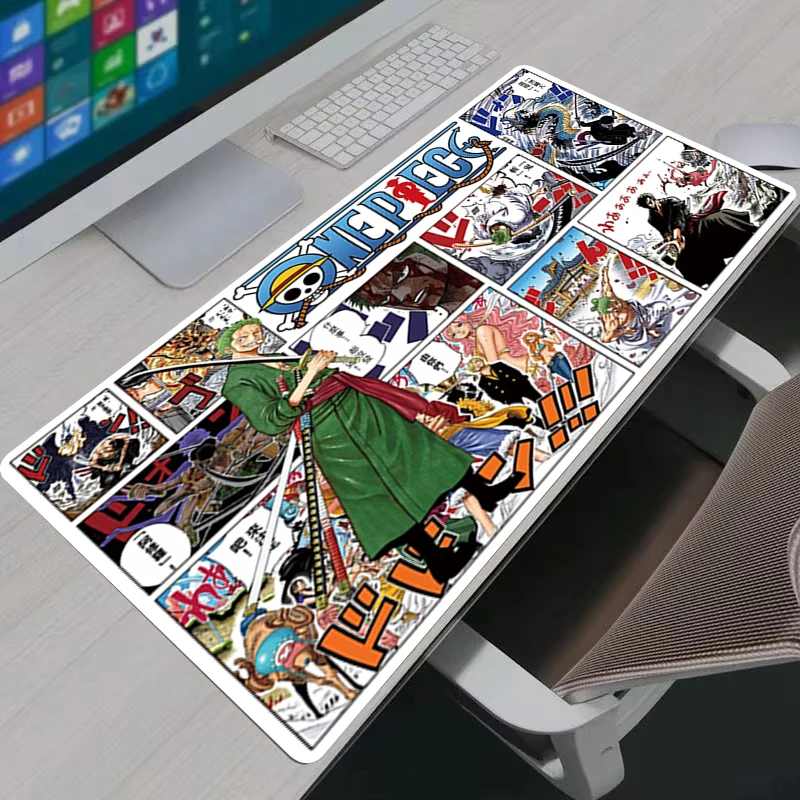 Gaming Mouse Pad Gamer Computer Mousepad XXL Cool O-One Piece Luffy Keyboard Pad Carpet Non-Slip Laptop Office Mouse Mats
