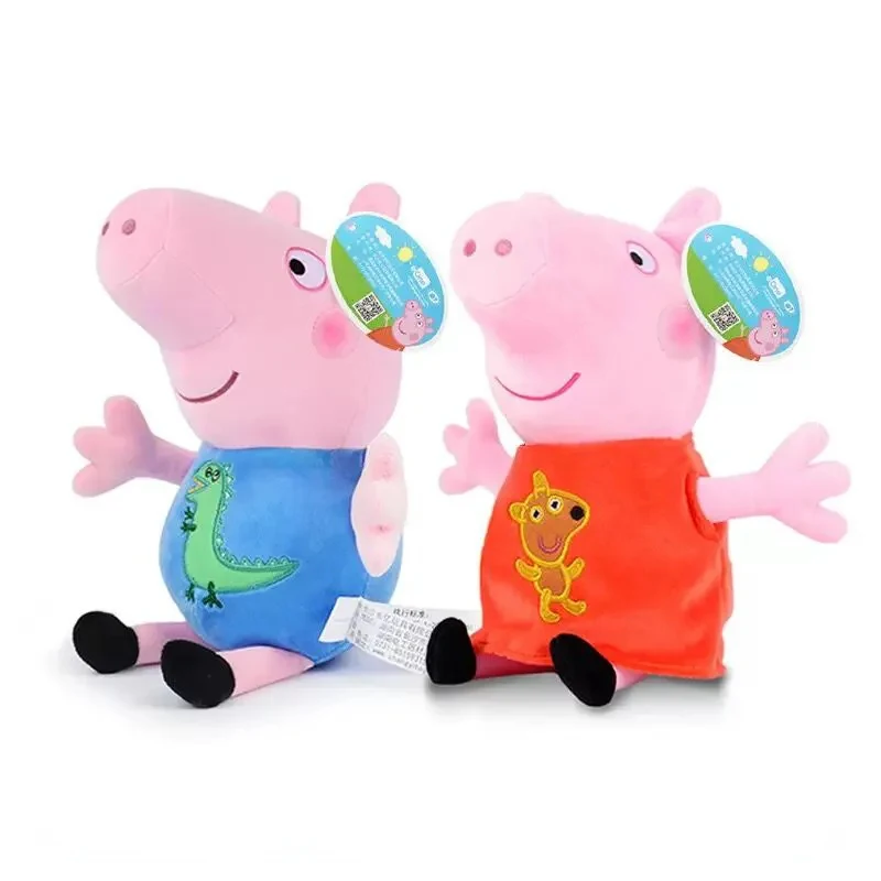 19/30cm Peppa Pig Plush Toys George Eddie Bear Mr Dinosaur Cartoon Anime Figure Stuffed Plush Toys doll Kids Christmas Gift Toy