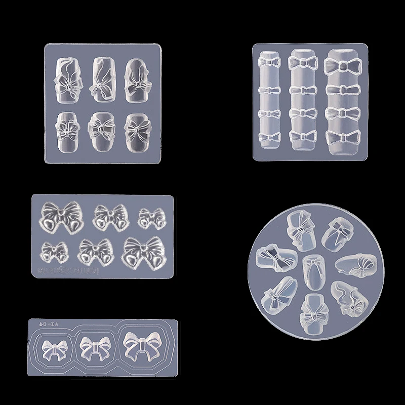1 قطعة ثلاثية الأبعاد نحت قالب من السيليكون مسمار ختم مسمار الفن الحلوى القوس منحوتة لتقوم بها بنفسك UV هلام مسمار البولندية الاكريليك كريستال الأظافر قالب #4