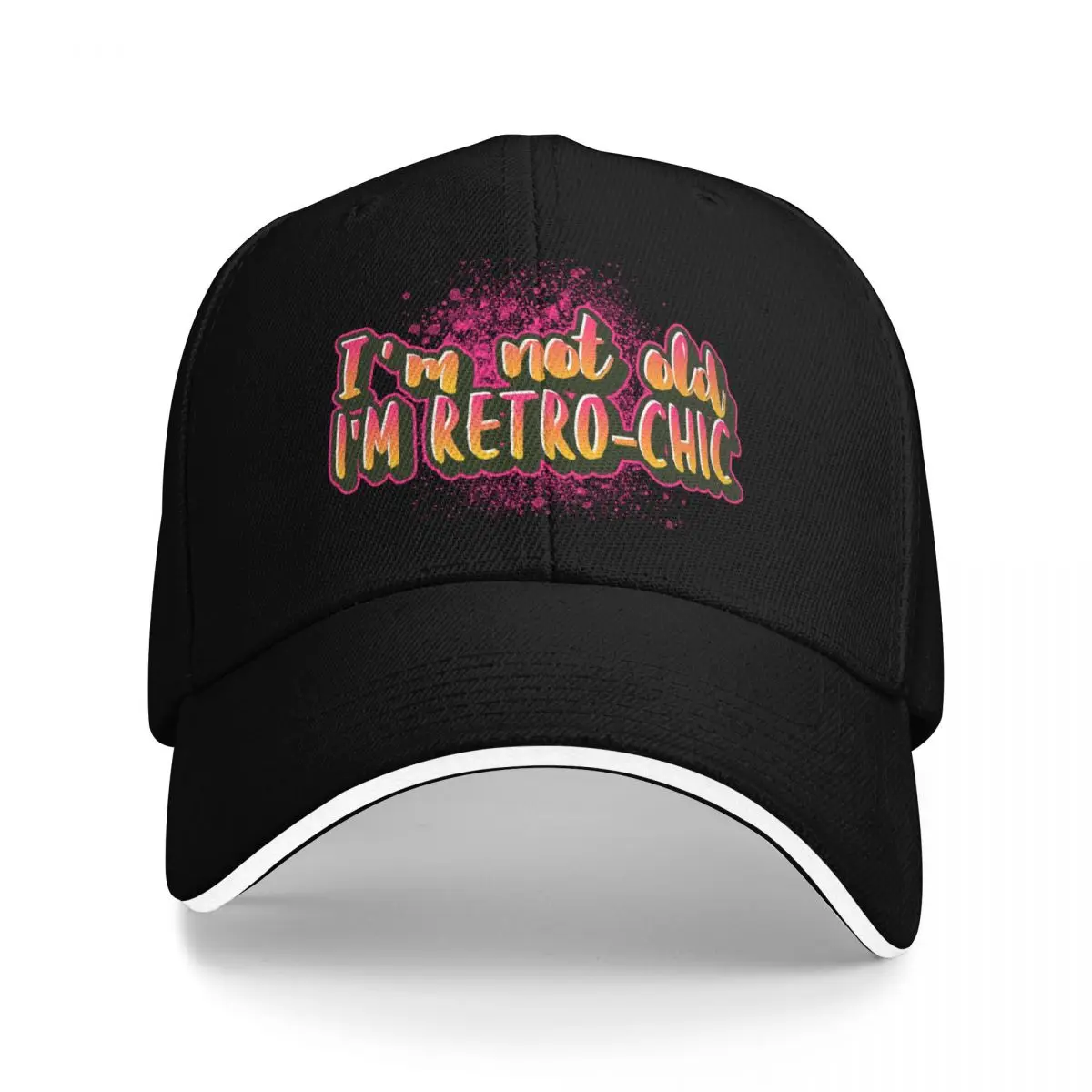 

I'm not old I'm retro-chic funny old people saying Baseball Cap Thermal Visor hats for men Women's Hats Men's