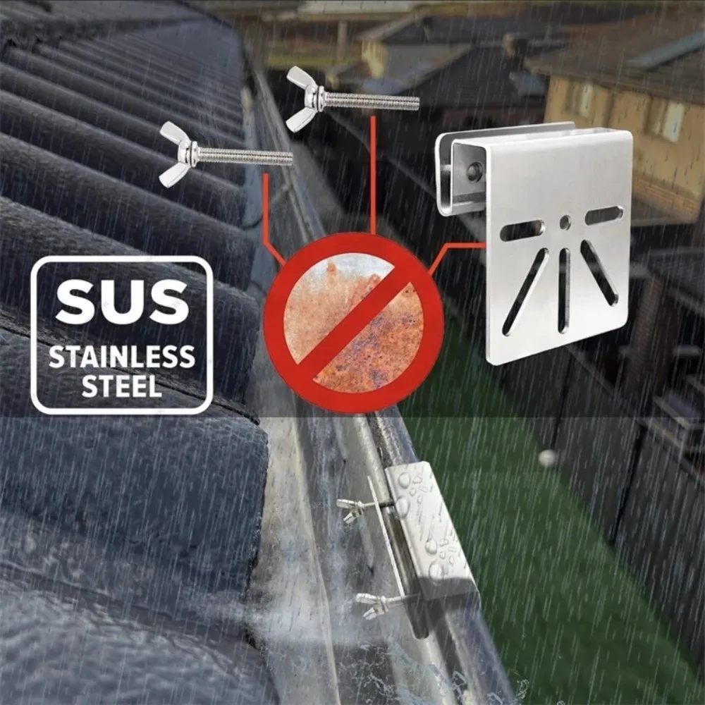 Stainless Steel Security Camera Brackets Without Drilling Required Weatherproof Solar Camera Bracket Rustproof Screws Metal