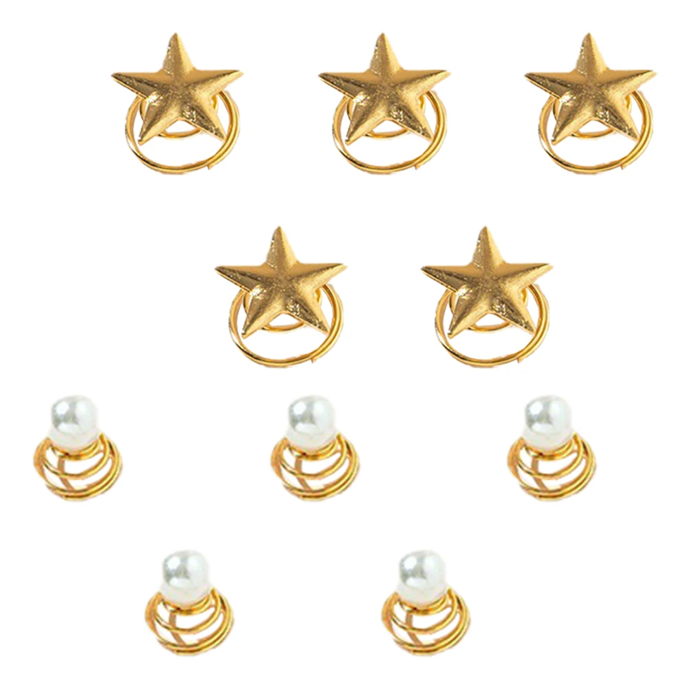 

10pcs Spiral Hair Clips Lightweight Comfortable Wedding Accessories Durable Alloy Perfect Hairstyle Easy Storage Hair Tools