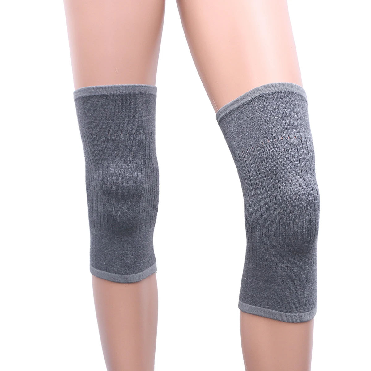 

2pcs Knee Brace Warm Pads Kneecap Support Light Thin Protector Grey Keep Warm Winter Sports Men Women Running Hiking Basketball