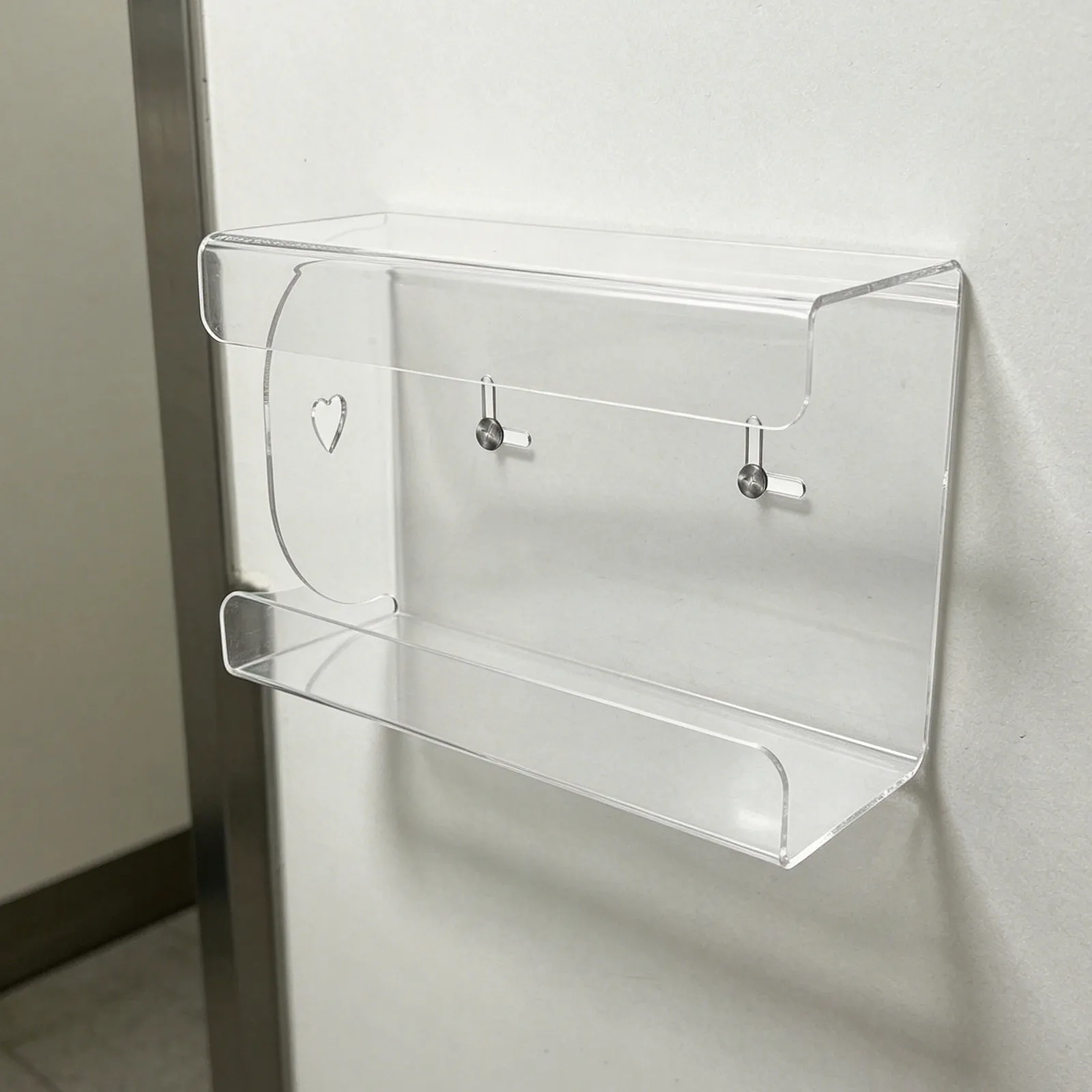 Wall Mounted Glove Box Holder Clear Acrylic Organizer Disposable Glove Storage Dispenser for Kitchen Office Clinic Mask Storage