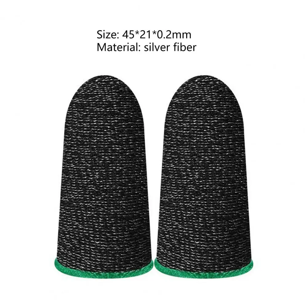 1Pair Finger Cover Sweat-proof Sensitive Video Games Touch Screen Fingertip Gloves For PUBG Mobile Game Non-Scratch Thumb Gloves