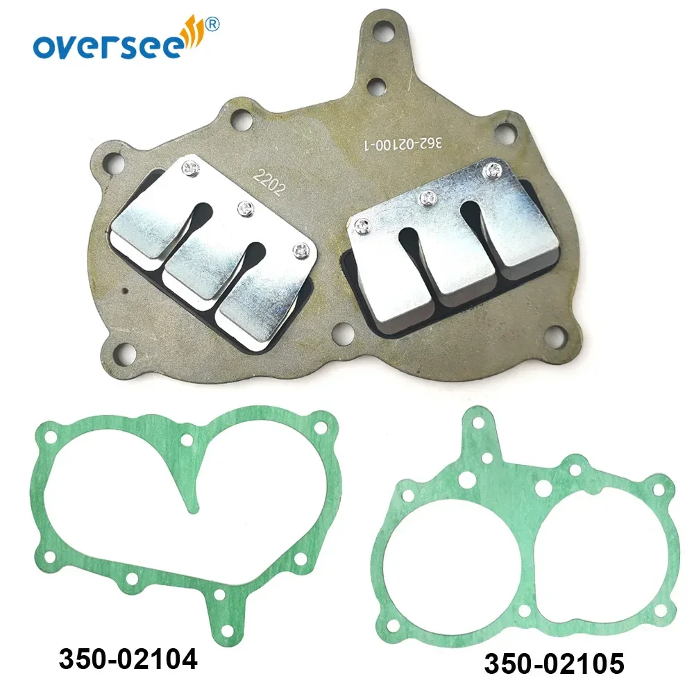 

Герконовый клапан в сборе 362-02100-1 с прокладками для подвесного двигателя Tohatsu Nissan M9.9 M15 M18/NS9.9 NS15 NS18 36202-1001M
