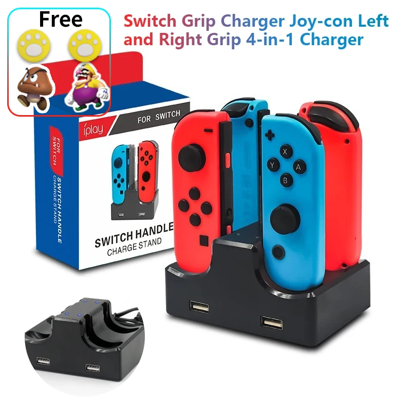 

For switch oled controller charger Joy-con left and right controller 4-in-1 charging base