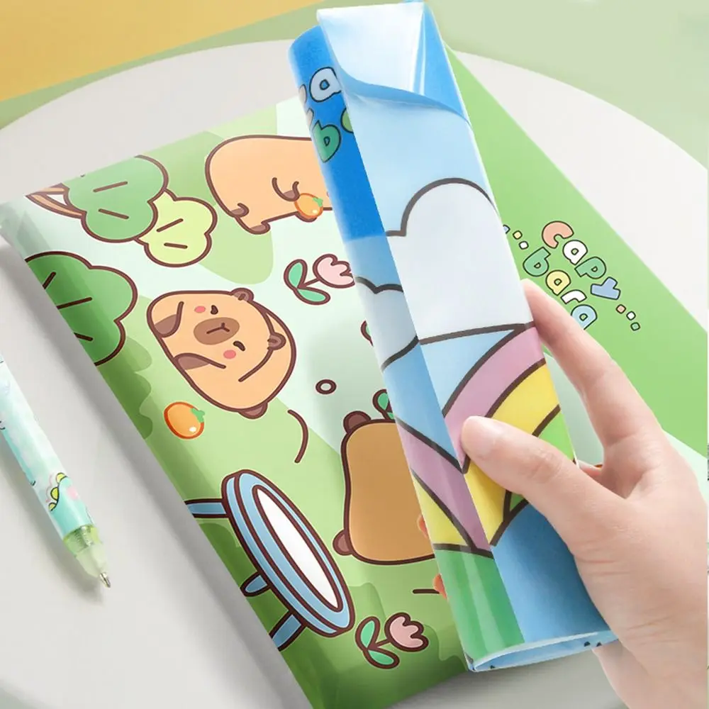 5PCS Storage Bag A4 File Folders Bag Waterproof Cartoon Document Folder Buckle Large Capacity A4 File Organizer Music Score