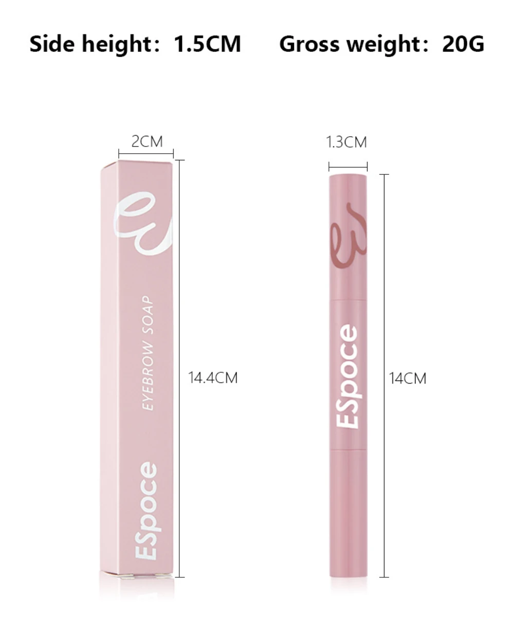 Frete grátis 2 em 1 gel de sobrancelha lápis de cera maquiagem à prova d'água de longa duração cabeça dupla intensificador de sobrancelha gel cosméticos